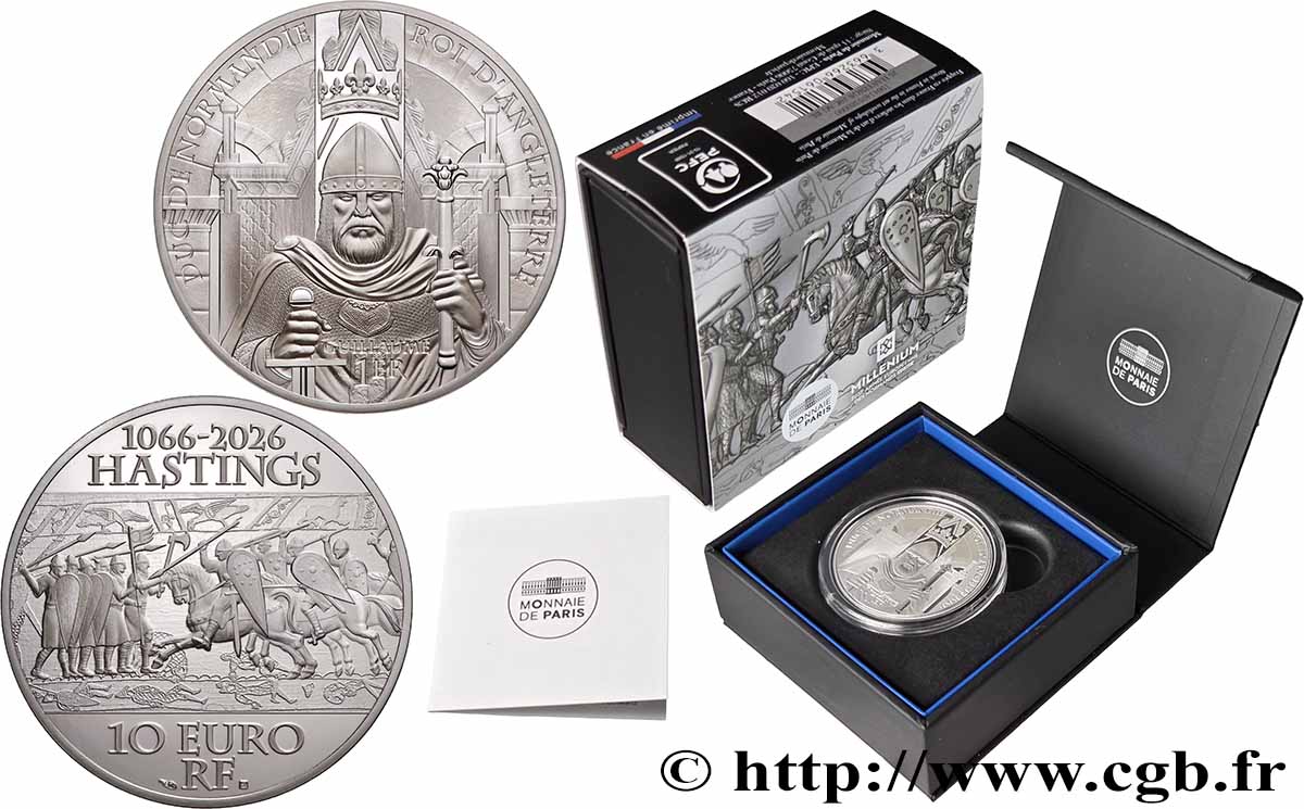 FRANCE BELLE EPREUVE 10 Euro BATAILLE D’HASTINGS 2026 Proof set