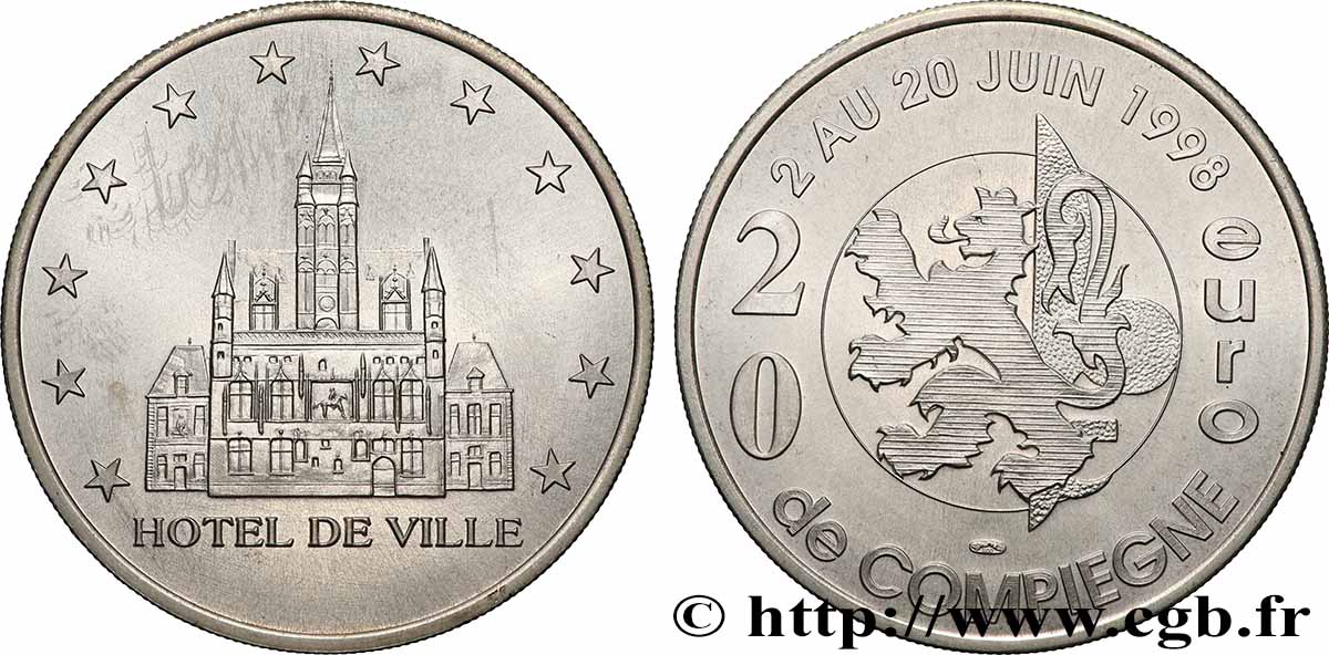 FRANCE 20 Euro de Compiègne (2 au 20 juin 1998) 1998 MS