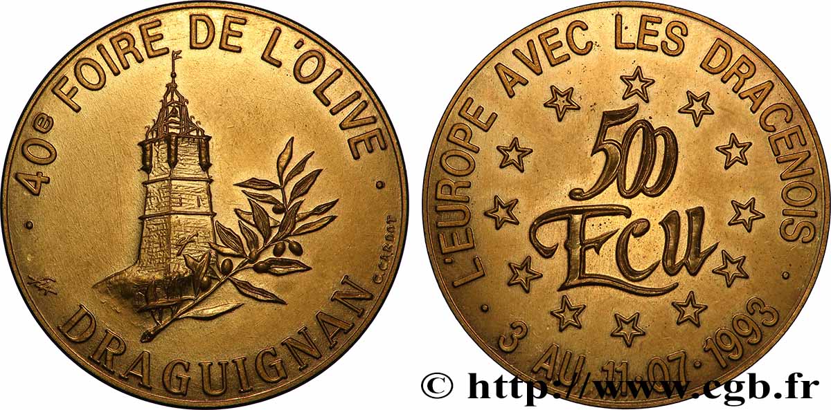 FRANCE 500 Écu de Draguignan (3 - 11 juillet 1993) 1993 MS