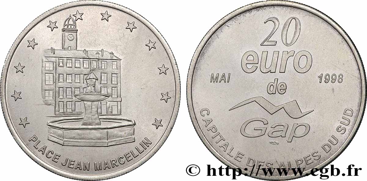 FRANCE 20 Euro de Gap 1998 MS