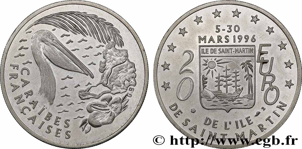 FRANCE 20 Euro de L’Ile de Saint-Martin (5 - 30 mars 1996) 1996 MS