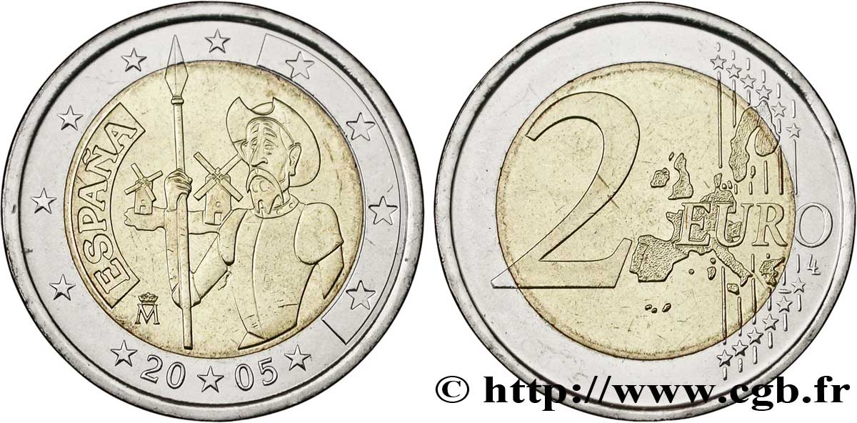 SPANIEN 2 Euro DON QUICHOTTE tranche B 2005