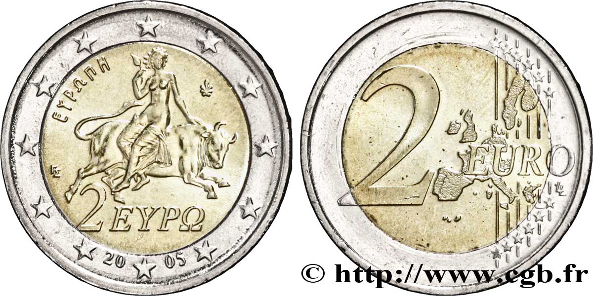 GRÈCE 2 Euro EUROPE tranche B 2005 SPL63