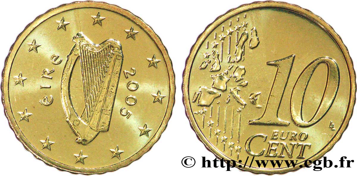 IRLANDA 10 Cent HARPE 2005 SC63
