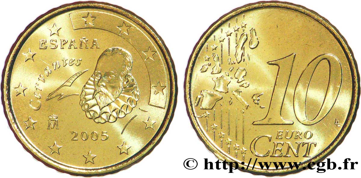 SPANIEN 10 Cent CERVANTÈS 2005
