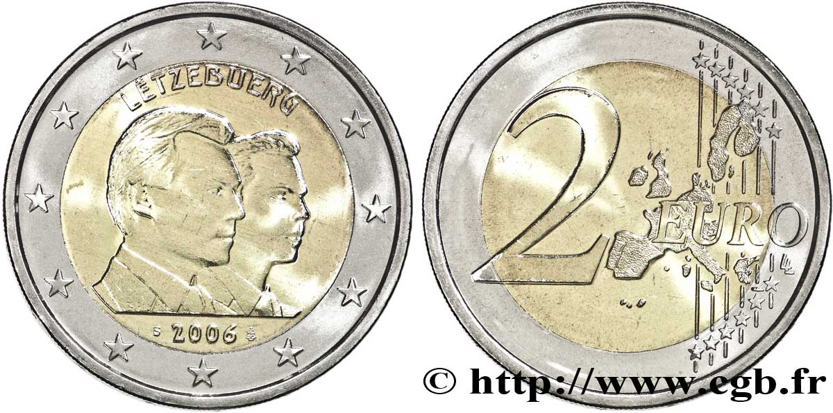 LU20006.1 Grand-Duc Guillaume 2 euros commémo 2006 LUXEMBOURG 