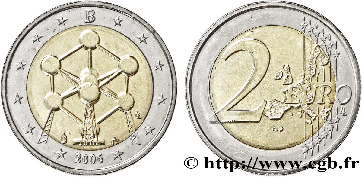 BELGIUM 2 Euro RÉOUVERTURE DE L ATOMIUM tranche B 2006 MS63