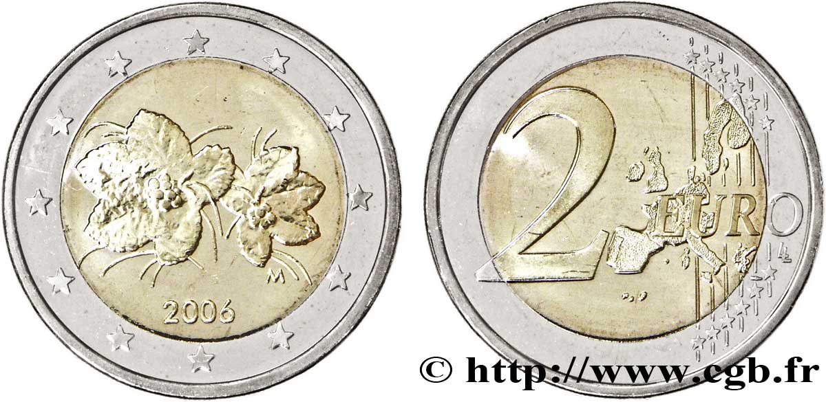 FINLAND 2 Euro PETIT MÛRIER tranche B 2006 MS63