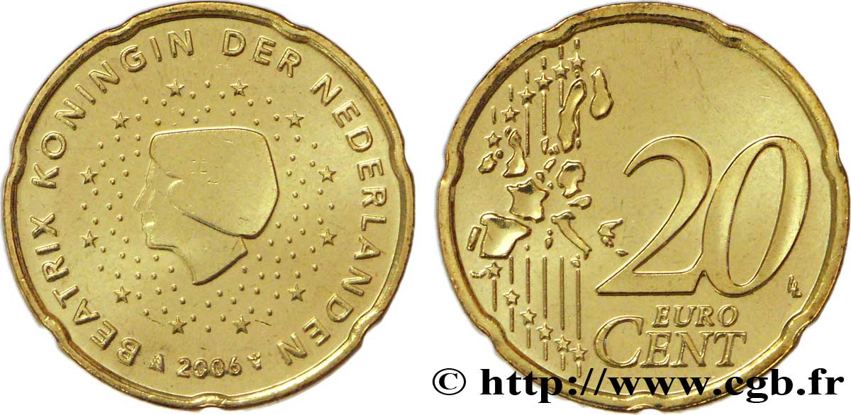 NETHERLANDS 20 Cent BEATRIX 2006 MS