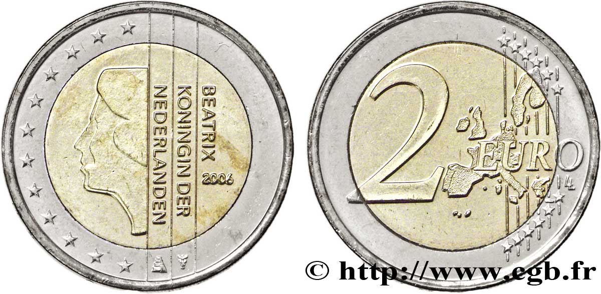 PAYS-BAS 2 Euro BEATRIX tranche A 2006 SPL63