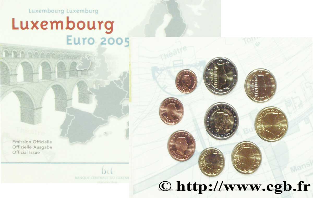 LUXEMBOURG SÉRIE Euro BRILLANT UNIVERSEL  2005 Brilliant Uncirculated