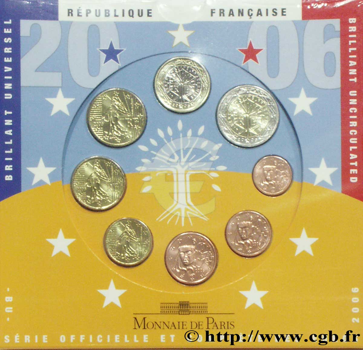 FRANCIA SÉRIE Euro BRILLANT UNIVERSEL  2006 BU