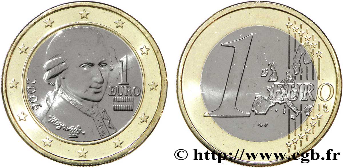 AUSTRIA 1 Euro MOZART 2006 SC63