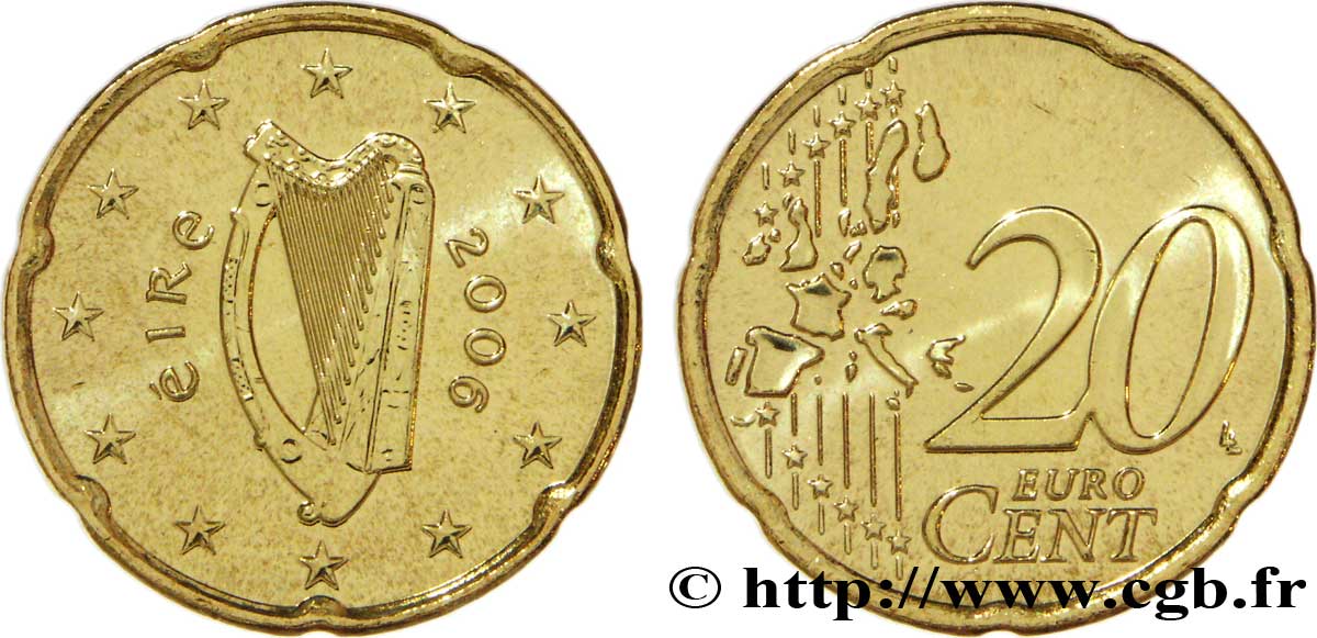 IRLANDA 20 Cent HARPE 2006 SC63