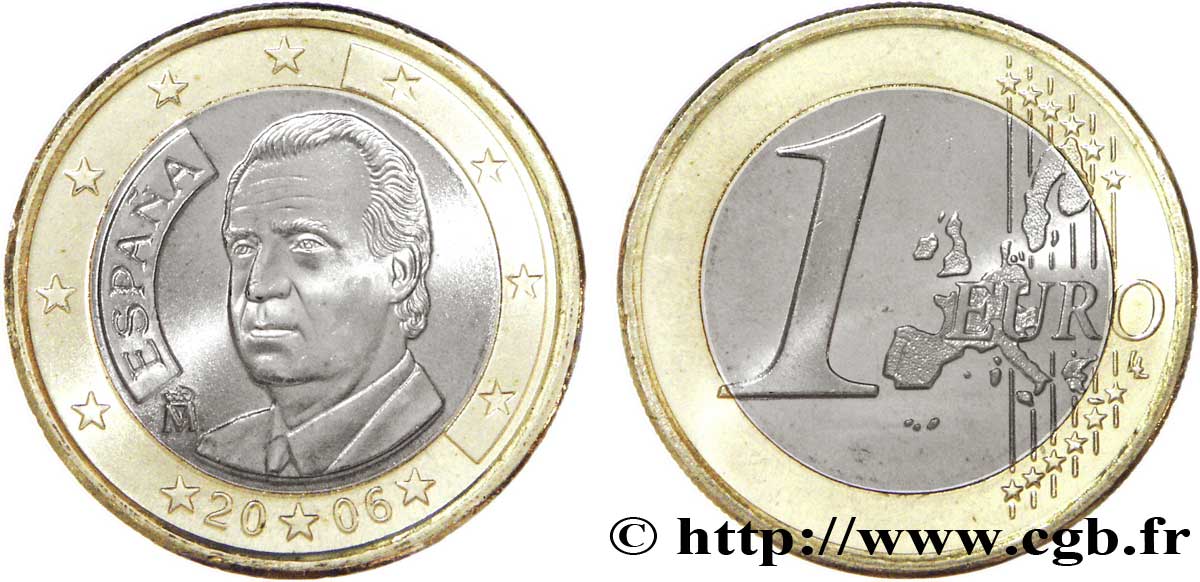 SPAIN 1 Euro JUAN-CARLOS I 2006 MS63