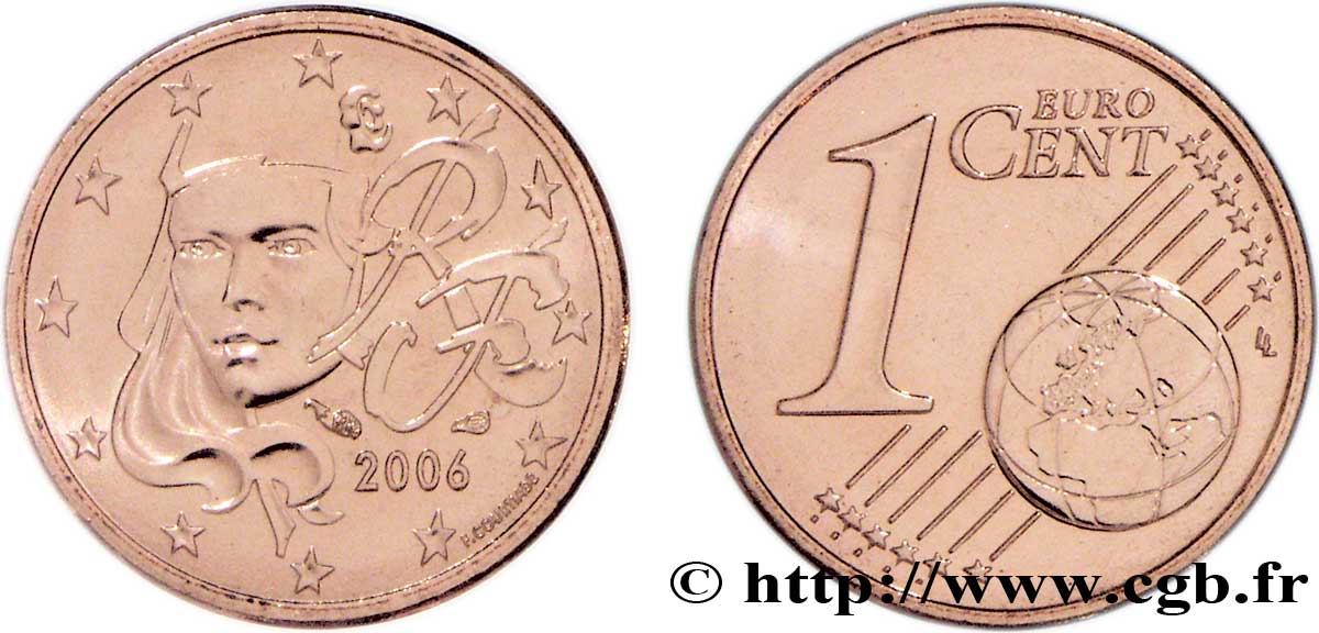 FRANCE 1 Cent NOUVELLE MARIANNE 2006 SPL64