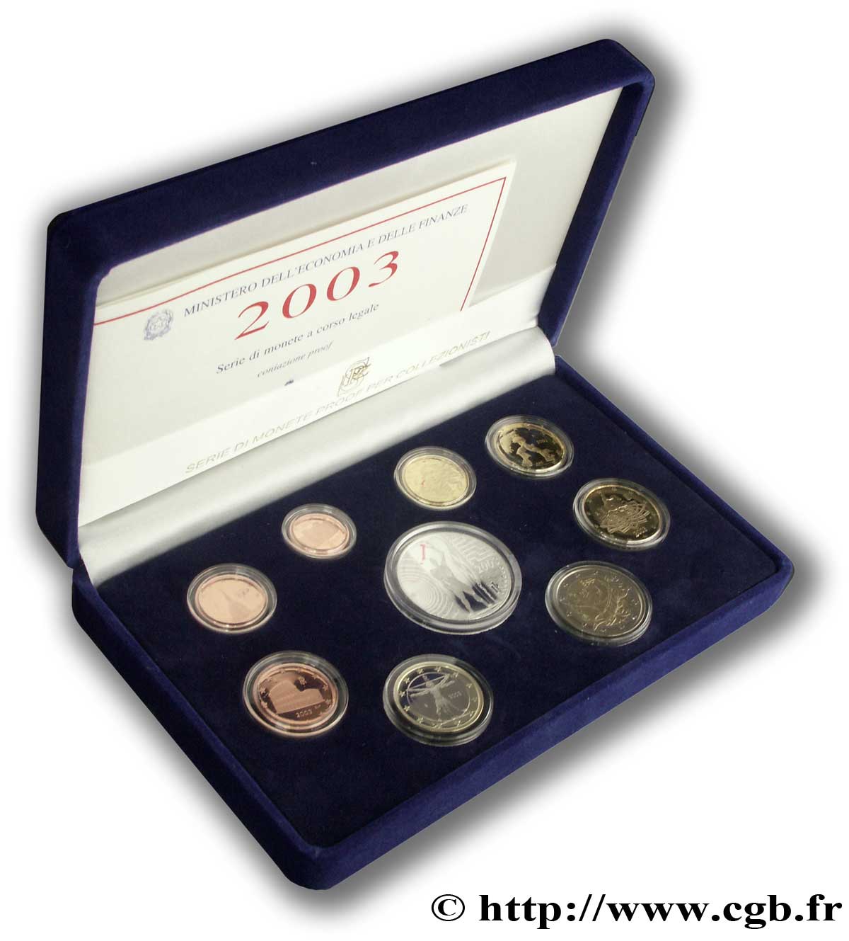 ITALIA COFFRET Euro BELLE ÉPREUVE 2003 BE