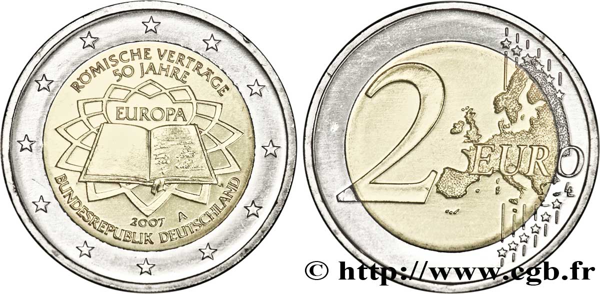 DEUTSCHLAND 2 Euro CINQUANTENAIRE DU TRAITÉ DE ROME  - Berlin A 2007