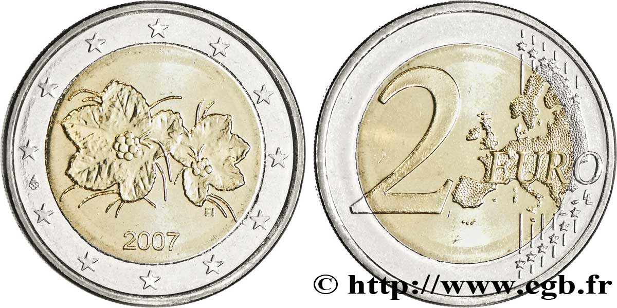 FINLANDE 2 Euro PETIT MÛRIER tranche B 2007 SPL63