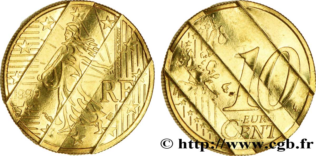 FRANCE 10 Cent NOUVELLE SEMEUSE PREMIER TYPE 1999 MS63