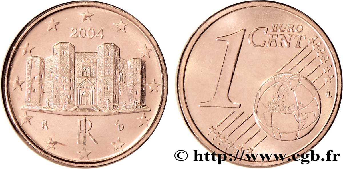 ITALIEN 1 Cent CASTEL DEL MONTE 2004