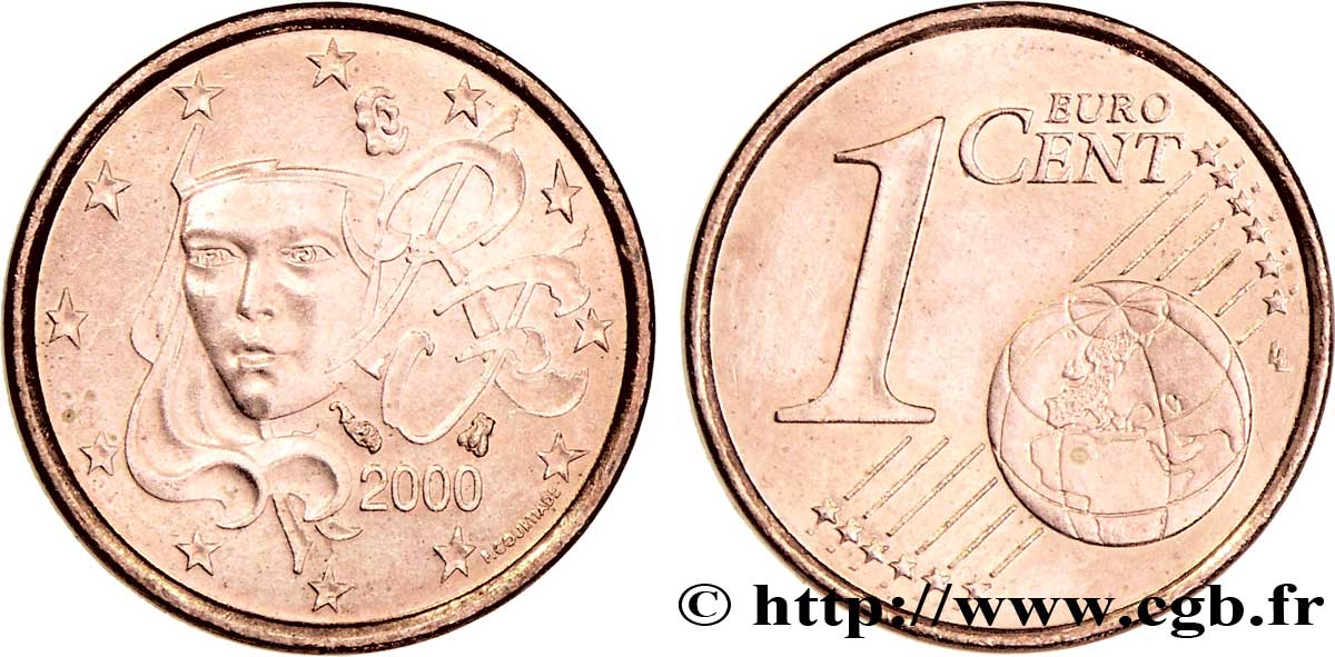 FRANCE 1 Cent NOUVELLE MARIANNE 2000 SPL63