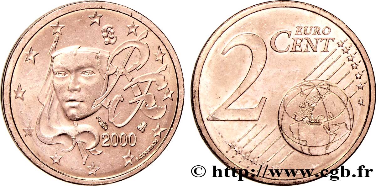 FRANKREICH 2 Cent NOUVELLE MARIANNE 2000