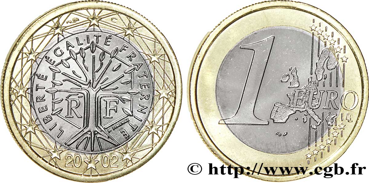 FRANCIA 1 Euro ARBRE 2002 MS64