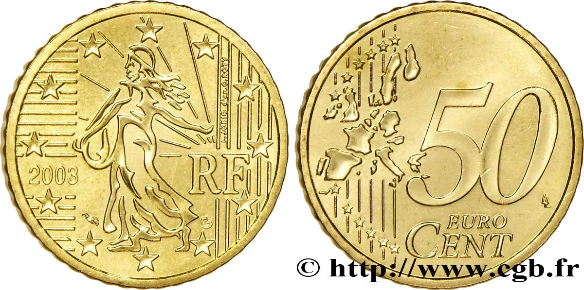 FRANCE 50 Cent NOUVELLE SEMEUSE 2003 SPL64