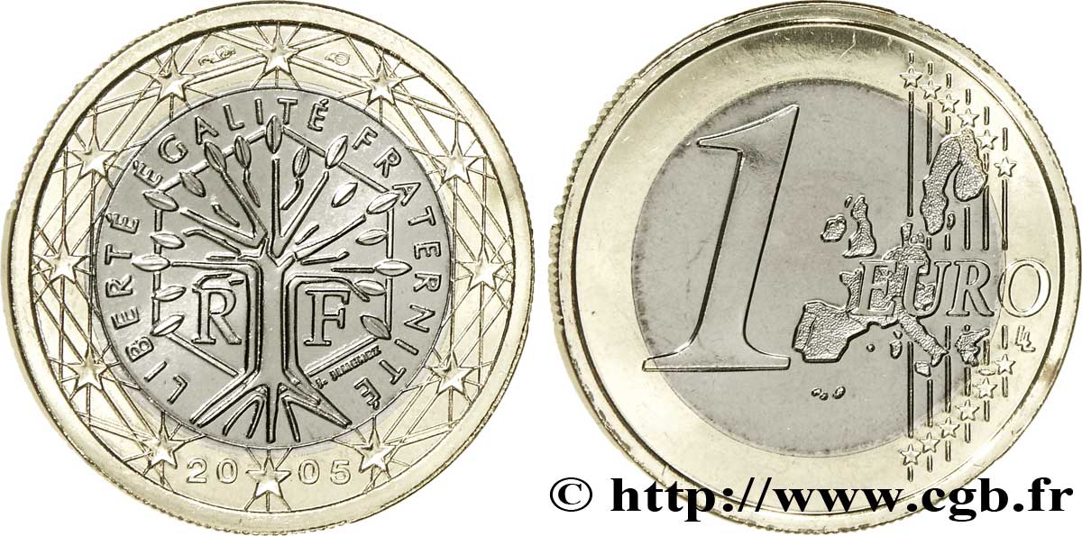 FRANCE 1 Euro ARBRE 2005 MS64