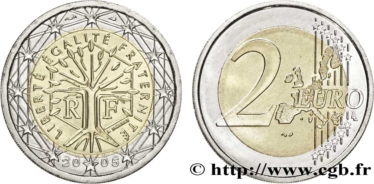 FRANCE 2 Euro ARBRE tranche A 2005 MS64