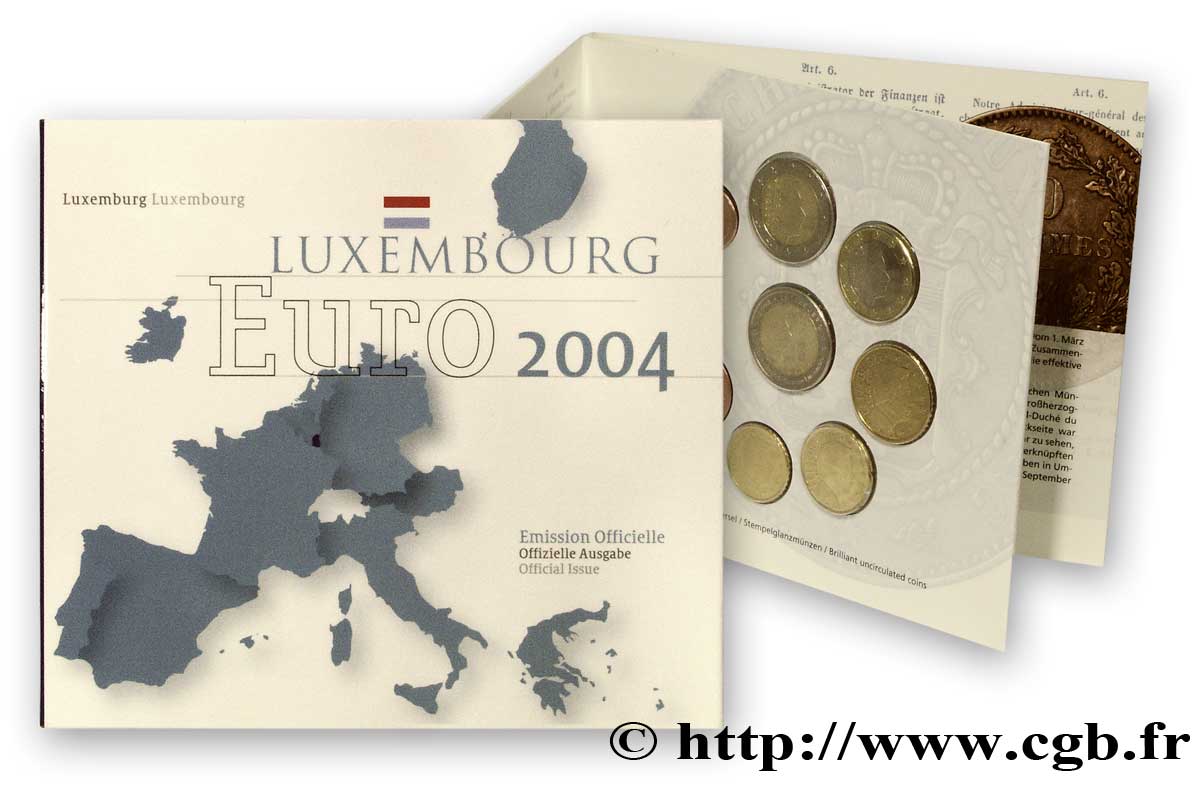 LUXEMBOURG SÉRIE Euro BRILLANT UNIVERSEL  2004 BU