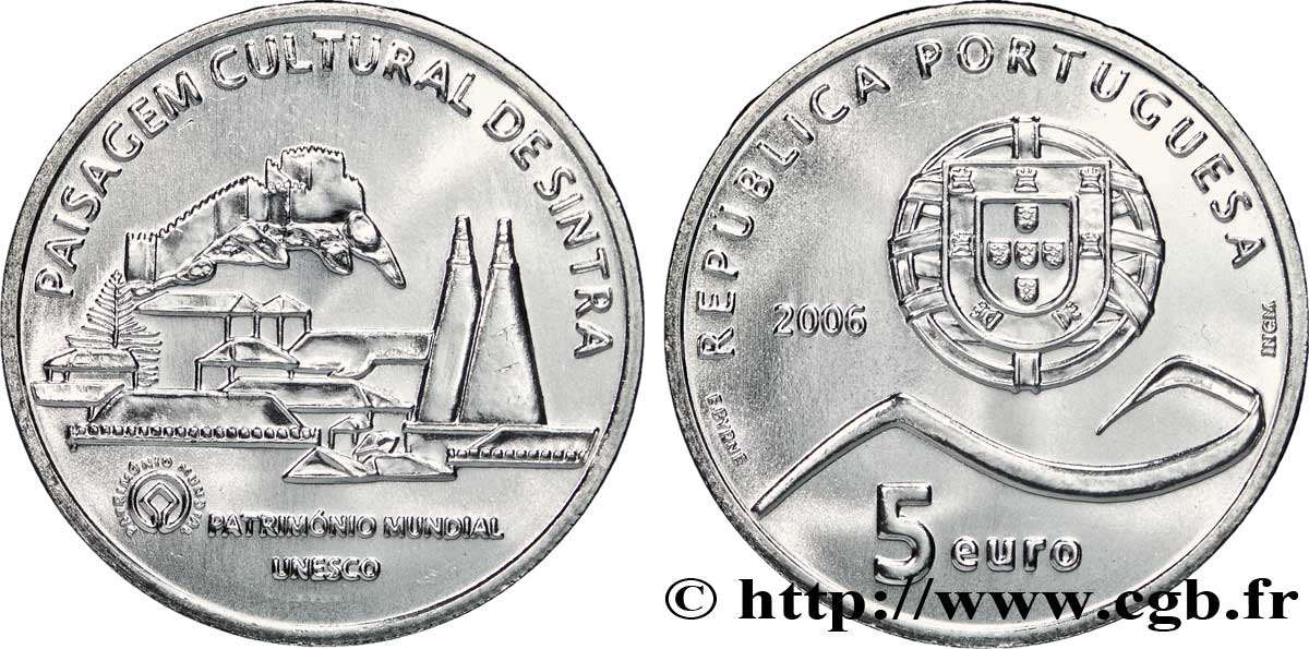 PORTUGAL 5 Euro PAYSAGE CULTUREL DE SINTRA 2006 MS63