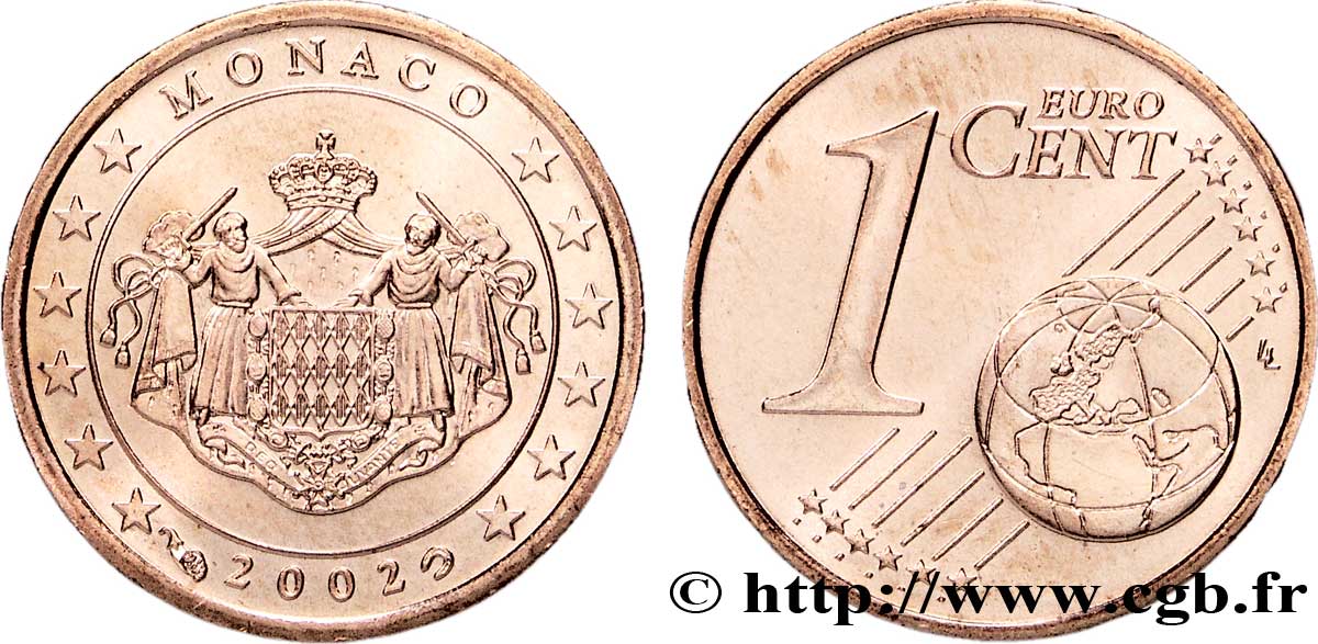 MONACO 1 Cent ARMOIRIES 2002