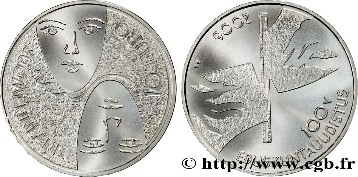 FINLANDE 10 Euro CENTENAIRE DE LA RÉFORME DU PARLEMENT FINLANDAIS tranche A 2006 BU