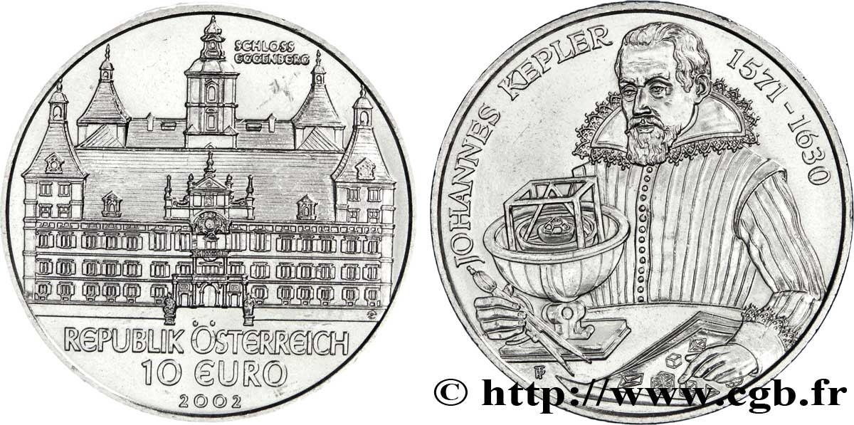 AUSTRIA 10 Euro CHÂTEAU D EGGENBERG 2002 MS63