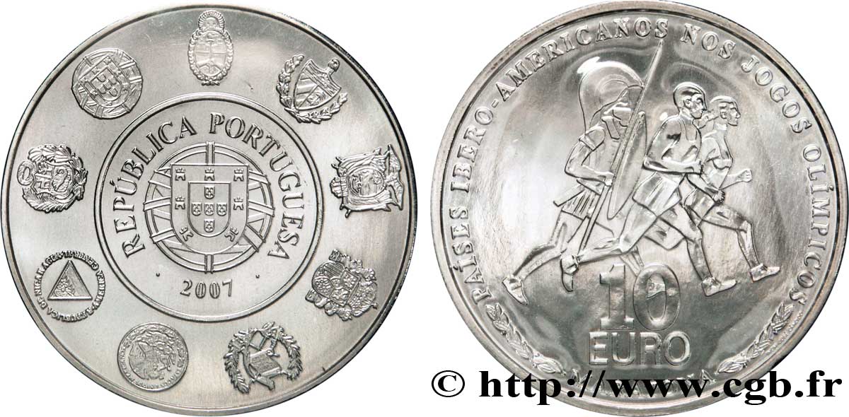 PORTOGALLO 10 Euro MARATHON - SÉRIE IBÉRO-AMÉRICAINE VII 2007 MS