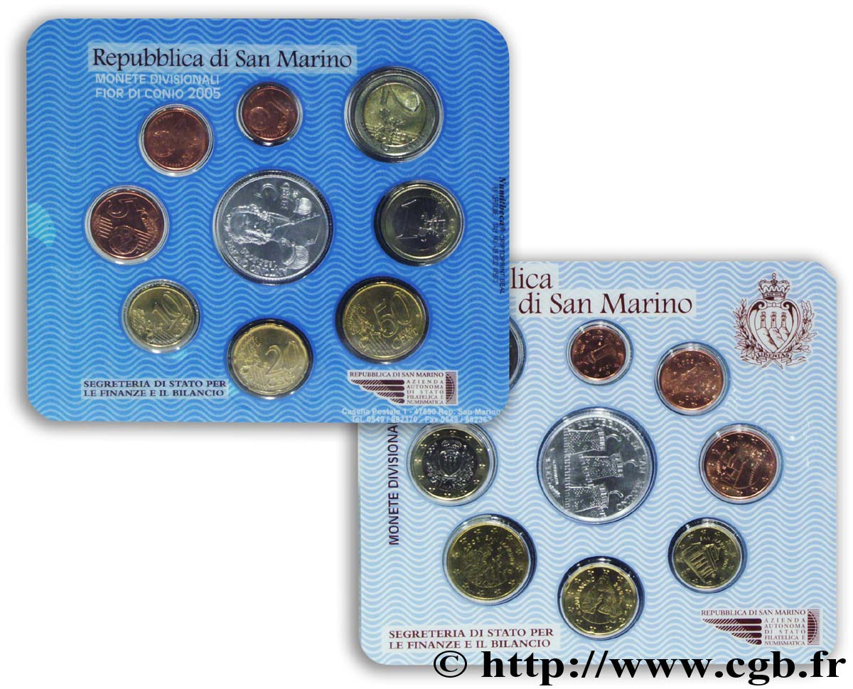 SAN MARINO SÉRIE Euro BRILLANT UNIVERSEL  2005