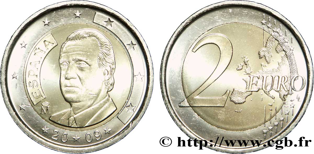 SPANIEN 2 Euro JUAN-CARLOS I tranche A 2009