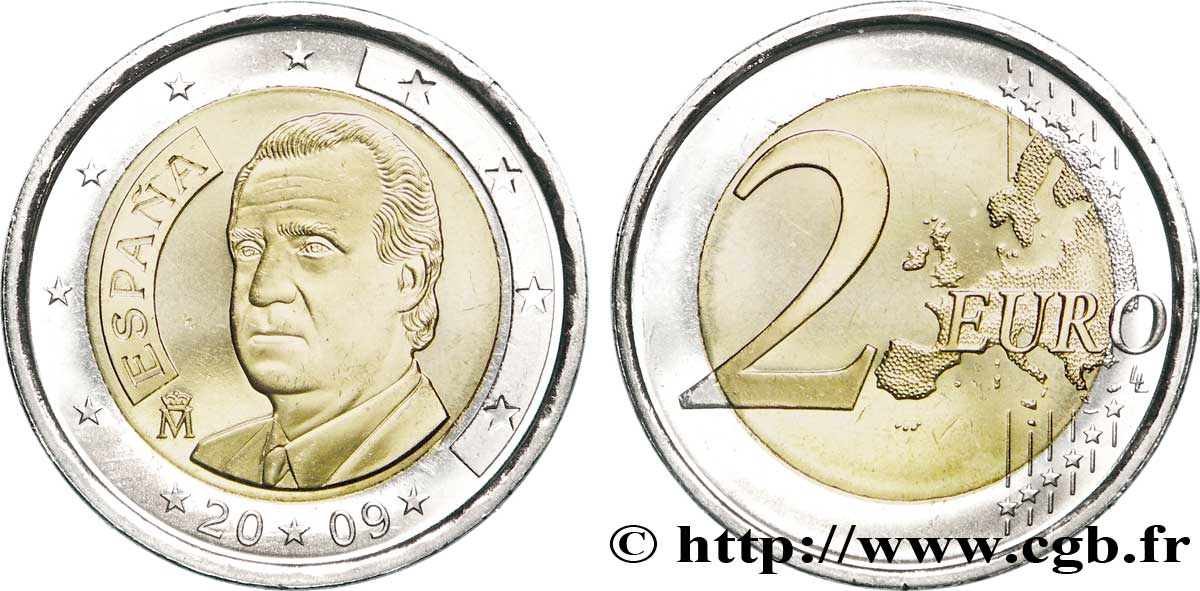 SPAIN 2 Euro JUAN-CARLOS I  2009 MS