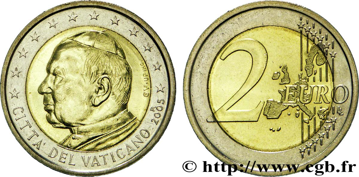 VATICAN 2 Euro JEAN - PAUL II tranche A 2005 SPL63