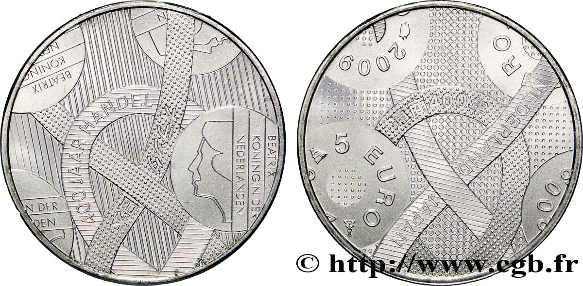 NETHERLANDS 5 Euro 400 ANS PAYS-BAS - JAPON tranche B 2009 MS63