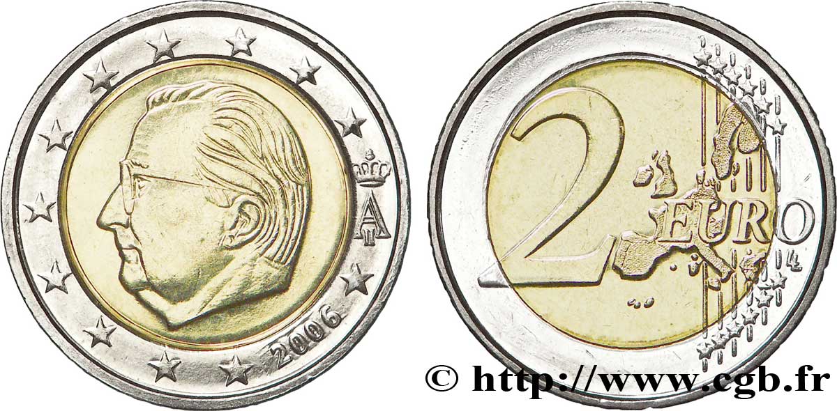 BELGIQUE 2 Euro ALBERT II tranche B 2006 SPL63