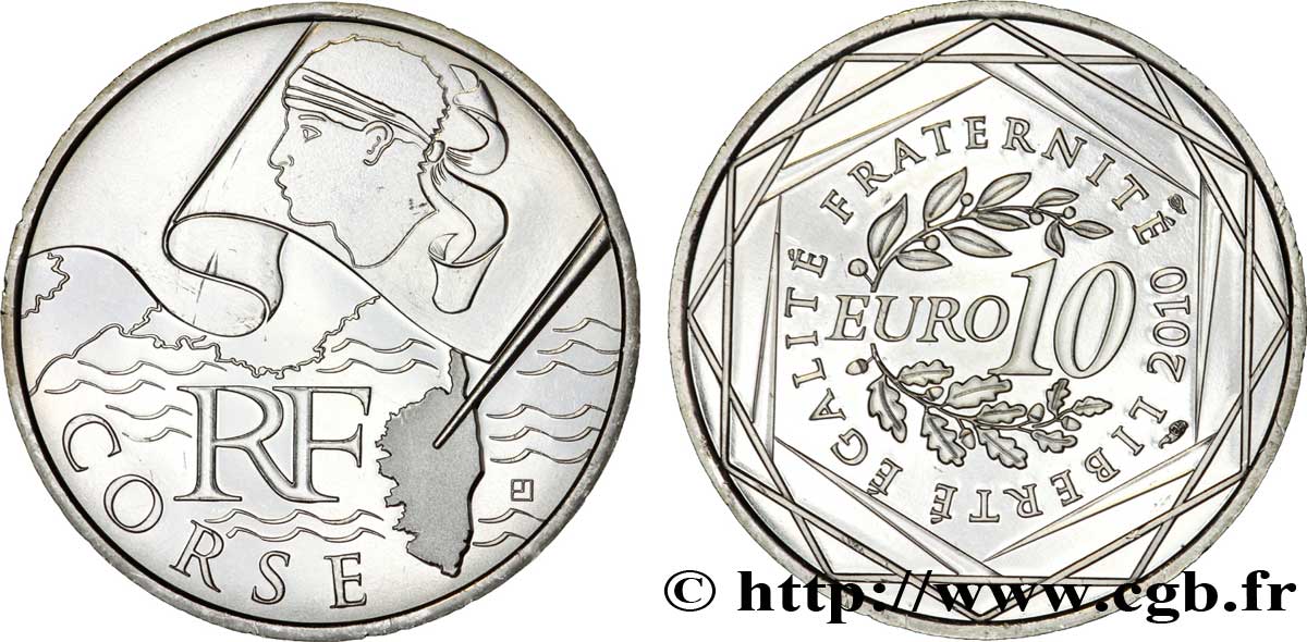 FRANCE 10 Euro des RÉGIONS - CORSE 2010 MS