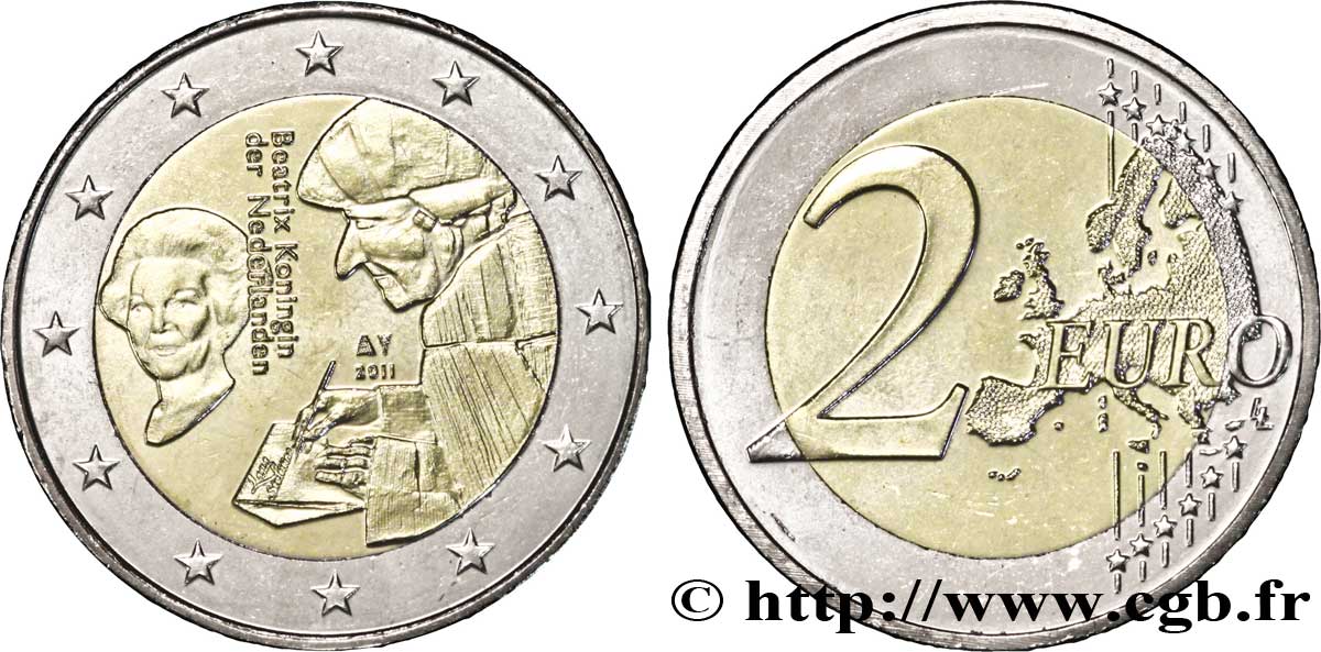NIEDERLANDE 2 Euro ÉRASME tranche A 2011