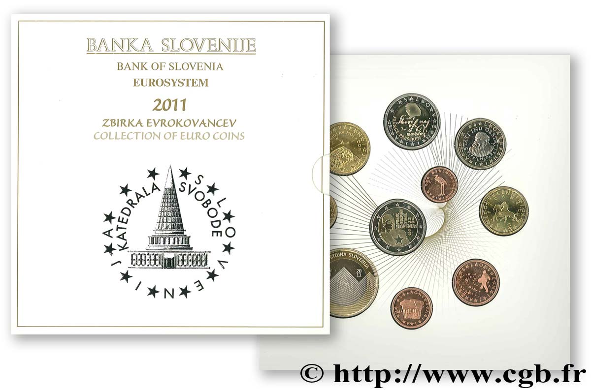 SLOVENIA SÉRIE Euro BRILLANT UNIVERSEL - PARLEMENT 2011 BU