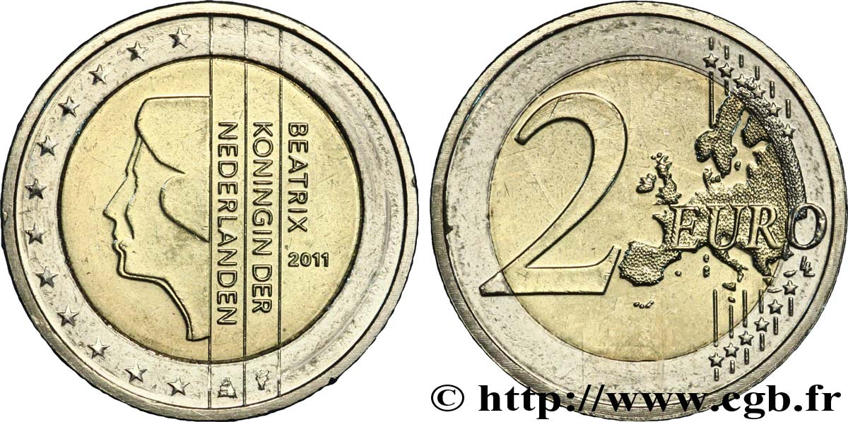 PAYS-BAS 2 Euro BEATRIX tranche A 2011 SPL63