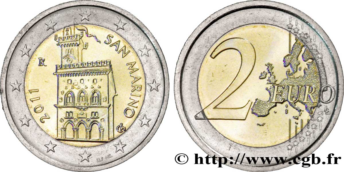 RÉPUBLIQUE DE SAINT- MARIN 2 Euro DOMUS MAGNA tranche A 2011 SPL63