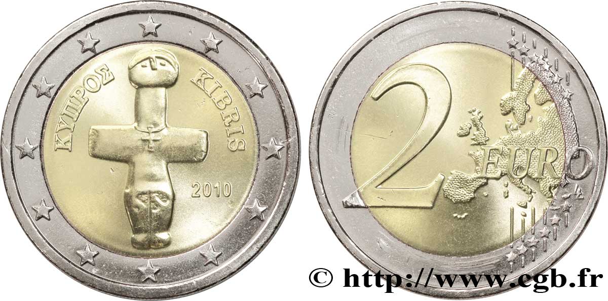 Piece 2 Euro Kympoe Kibris 2008 Prix