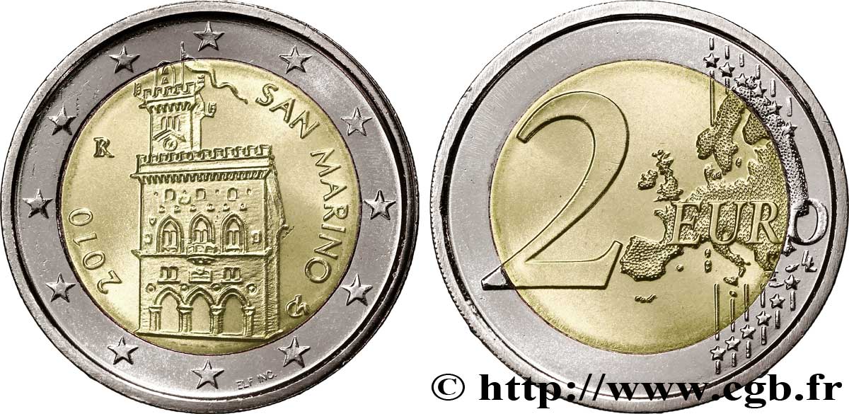 RÉPUBLIQUE DE SAINT- MARIN 2 Euro DOMUS MAGNA tranche A 2010 SPL63